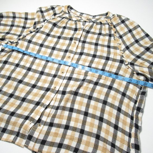 Anthropologie Pilcro Plaid Buttondown Top - 1X - Picture 7 of 12
